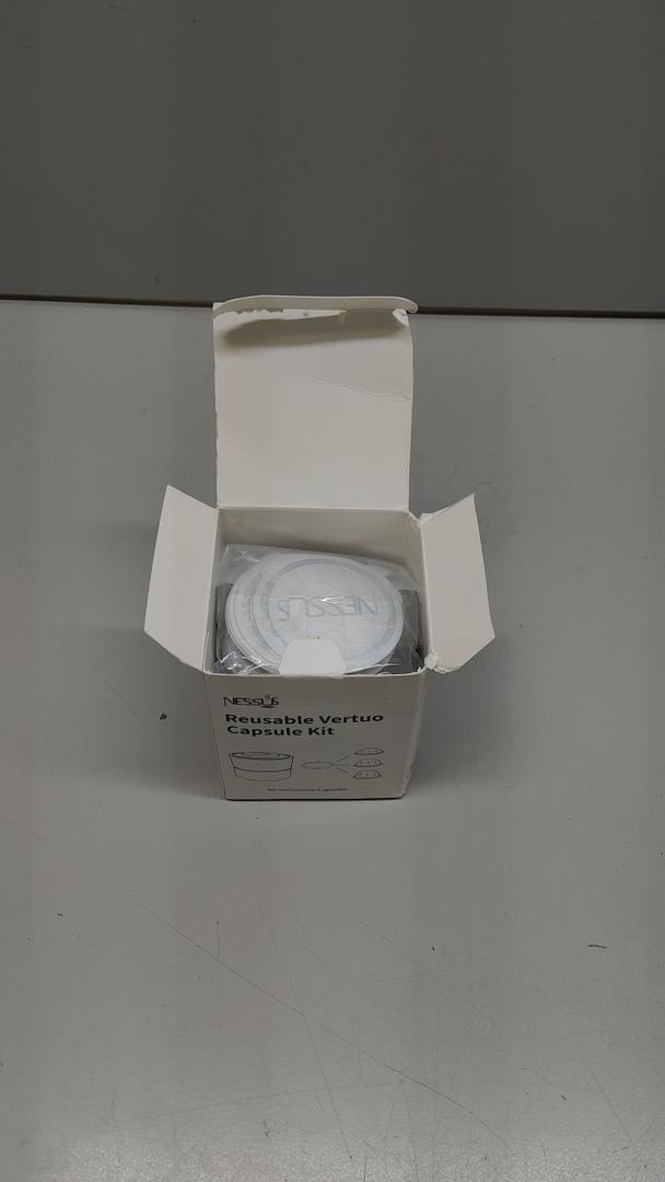 Nessus Reusable Pod Kit for Nespresso Pods Vertuo, Reuse Old Coffee Pods for Nespresso Vertuo: 100 Pcs Aluminum Foil Seal Lid, Holder, Brush, Refillable Vertuo Plus Next Capsule Machine(No Pods Come)