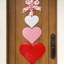 Xylolfsty Valentine's Day Door Hanger Metal Heart Door Decor Wall Hanging Decorations for Valentine’s Day Holiday Wedding Indoor Outdoor Decoration Gift Ideas