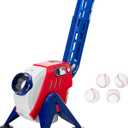 Franklin Sports Kids Pitching Machine - Plastic Baseball Pitching Machine for Kids Batting Practice - MLB Power Pitcher with Adjustable Speeds