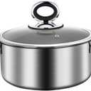 Titanium Soup Pot,Titanium Pans for Cooking,Nonstick Hammered Induction Pot | No Coating PFAS/PFOA/PTFE Free Cookware, Dishwasher&Oven Safe, Heavy Duty Thick Bottom Stockpot for Pasta, 10.24in/6.9QT