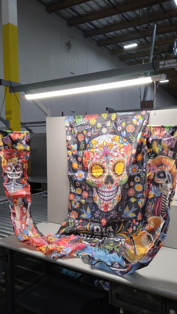 3 Pieces Day of the Dead Porch Sign, Mexican Dia De Los Muertos Party Door Decorations, Day of the Dead Sugar Skull Door Banner for Halloween Home Bathtub Birthday Fiesta Party, 11.8 x 70.9 Inches