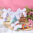 Perkoop 50 pcs White Bow Organza Sachet for wedding Baby Shower