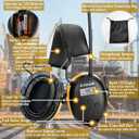 ZOHAN AM/FM Radio Headphone with Digital Display,Ear Protection Noise Reduction Earmuffs,Comfortable Hearing Protector