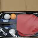 Glymnis Ping Pong Paddles Set Table Tennis Rackets with Balls, Storage Case for Indoor Outdoor Table Tennis Paddle Game Accessories