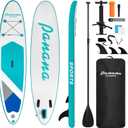 Panana Inflatable Stand Up Paddle Board 10'/10'8''x30''/32''x6'' iSUP Non-Slip Deck Paddleboard for Adults Beginners Youth, with Paddle Pump Fins Leash Backpack
