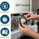 WE4M527 TMD16M10 Dryer Timer Replacement for GE Dryer - Direct Fit 234D1296P001, 2-Year Warranty, Compatible with Models GHDP490EF3WW, GTDP490ED2WS, GHDP490EF1WW, DPSR610EG8WT & More