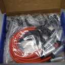 Set of 8 Round Ignition Coils UF262+ 41-962Spark Plugs+ 748UU 8mm Spark Plug Wires for Chevy Avalanche Express Tahoe Silverado Suburban 1500 2500 3500/GMC OEM# D585 (UF262 black +748UU+41-962)