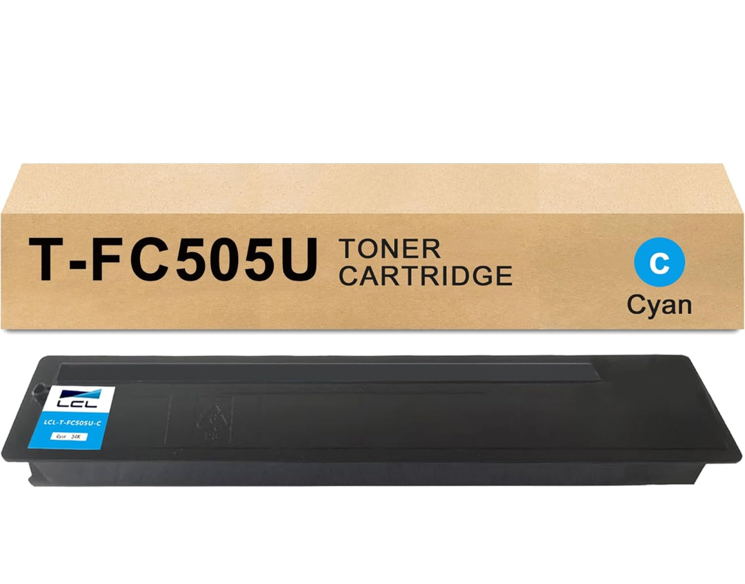 LCL T-FC505U T-FC505U-C T-FC505UC Cyan High Yield Toner Cartridge Replacement for Toshiba E-Studio 2505AC 3005AC 3505AC 4505AC 5005AC Printer (1-Pack)