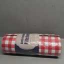 Sunlit Set of 2 Anti Fatigue Kitchen Floor Mat, Non Slip Waterproof Comfort Standing Mat, 0.4 Inch Thick Cushioned Farmhouse Kitchen Rug Runner, White Red Buffalo Check (17"x28"&17"x47")