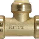 1 Pcs XFITTING 3/4" PVC x 3/4" PVC x 3/4" CTS Push Fit Tee, 3/4 Inch Push To Connect Tee