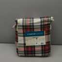 Comfort Spaces Cotton Flannel Sheets Queen Size, Ultra Soft Flannel Sheet Set with 14" Elastic Pocket , Plain Print Warm Flannel Bedding, Scottish Plaid Red 4 Piece