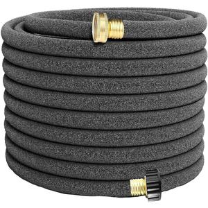 Soaker Hose, 1/2" x 150FT Round-Rubber Garden Soaker Hose, Heavy Duty Water Seeper Soaker Hoses for Foundation Watering, Garden Beds, Garden, Lawn and Plants