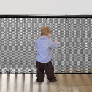 Cupount Banister Guard for Baby- 10ft x 3.3ft Black Balcony Safety Netting for Pets - Stair Railing Baby Proof - Baby Gate for Stairs