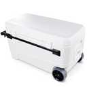 Igloo MaxCold Glide Coolers 110 QT, Insulated Portable Rolling Cooler with Soft Ride Wheels, 168 Can Capacity, Leak-Proof, 5-day Ice Retention