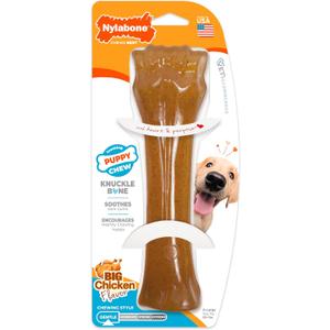 Nylabone Puppy Chew Knuckle Bone - Chewing Toys for Puppies - Puppy Supplies - Chicken Flavor, X-Large, Over 50 Ibs. (1 Count)