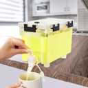 1 Gallon Drink Dispenser For Fridge,Beverage Dispenser With Spigot. Milk,Lemonade Dispenser,Juice Containers With Lids For Fridge, Parties And Dairly Use100% Sealed And Filter screen