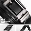 BELTROAD Men's Ratchet Belts Mens Leather Dress Belt for Jeans Casual Adjustable Black Golf Belts Gifts for Men Stretch Belts for Wasit 43"-49"