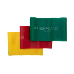 THERABAND Resistance Bands Set, Beginner Kit, Yellow, Red, Green, Non-Latex Elastic Bands for Exercise & Physical Therapy, Strength Training Bands for Upper & Lower Body Fitness THERABAND Resistance Bands Set, Beginner Kit, Yellow, Red, Green, Non-Latex Elastic Bands for Exercise & Physical Therapy, Strength Training Bands for Upper & Lower Body Fitness