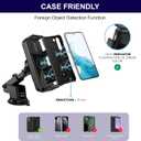 15W Qi Wireless Car Charger Auto-Rotating Dual Coils Fast Charging Vent/Dashboard Phone Mount Holder for Samsung Galaxy Z Fold 7/6/5/S24, iPhone 17/16/15/14 Pro Max, Google Pixel 8/7 Pro (L)