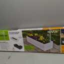 Nuvue Products Terrace Garden Box, 44.5" L x 16.5" W x 11.5" H, Polymer with Woodgrain Texture, Dark Gray