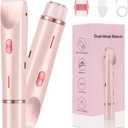 Bikini Trimmer for Women,2 in 1 Dual Head Bikini Shaver & Body Shaver,Cordless & Waterproof Electric Bikini Trimmer for Women, Painless Hair Removal with Silky Glow Finish,Pink3