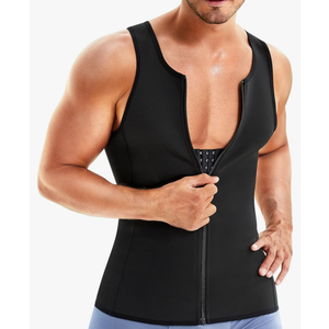 Slim&Trim Men Shapewear Slimming Body Shaper Compression Shirt Tank top with Zipper Underwear For tummy control XXL