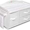 Badger Basket Doll Care Station with Storage Baskets - White/Rose, 20