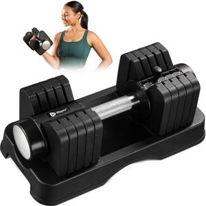 Lifepro Adjustable Dumbbells Set  15lb, 25lb Pair or 43lb, 55lb & 90lb Single  Quick Adjustment, Anti Slip Handle  Space Saving & Strength Training Weights for Home Gym Exercise & Fitness