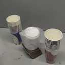 JOYIN 24 PCS Merry Christmas Disposable Paper Cups with Sleeves and Lids, 6 Designs Xmas Drinkware 16 oz, Snowflake Santa Elk Cups for Hot Coffee Cold Beverage Holiday Tableware Supplies Favors