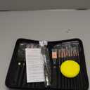 Transon Art Paint Brush Kit 16 Paint Brushes with Foam Brush Sponge Spatula and Art Case for Oil, Acrylic, Watercolor, Gouache, Painting Black Color