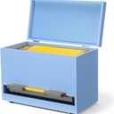 1 Pc Wooden Pencil Dispenser for Classroom Pastel Wood Pencils Holder for up to 200 Pencils Reusable Straw Dispenser for Home Office Teachers Supplies Storage (Classic,Blue)