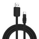 Chubbycable Chubby 2.0 Fast Charging Cable Durable Soft Silicone USB C Cable 120W Extra Thick Charger Cord Compatible with iPhone 17-15 Series iPad, Black+Black, USB-A to Type-C, 3.3 FT