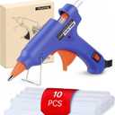 Mini Hot Glue Gun 10pcs Glue Stick Hot Glue Gun Set For Quick Repair Artist DIY Art Home 20w Blue