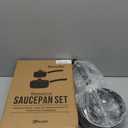 Nonstick Saucepan Set with Lid, Non Stick 1Qt & 2Qt Sauce Pan Set with Glass Lid Small Pot for Home Kitchen