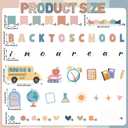 3 x Boho Back to School Classroom Decorations Welcome Back to School Bulletin Board Set Boho First Day Welcome Bulletin Board in Our Back to School Era Cutouts for Office Wall Door Decor Supplies