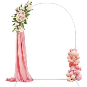 5.24 FT Balloon Arch Kit Stand Balloon Arch Stand with Base Water Bags Balloon Stand Kit Wedding Arch for Wedding/Birthday/Party/Baby Shower Decor (White, Plastics