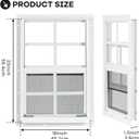 Shed Windows 2 Pack, Chicken Coop Windows 18" x 23" with Tempered Glass and Fiberglass Screen, Flush Mounted Small Window for Shed, Barns, Playhouse, Household, Garage (White)