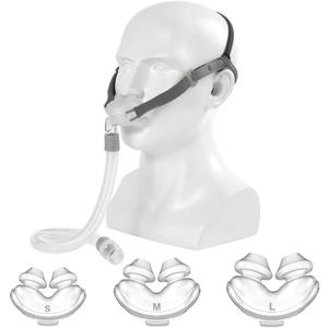 Nasal Pillow CPAP Mark Universal Replacement Kit, CPAP Nasal mask with S,M,L Size Nose Pillow Adapter, Headgear, Frame, and Hose Easy to Connecting Your CPAP Machine Nasal Pillow CPAP Mark Universal Replacement Kit, CPAP Nasal mask with S,M,L Size Nose Pillow Adapter, Headgear, Frame, and Hose Easy to Connecting Your CPAP Machine