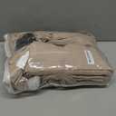 MIULEE Pinch Pleated Thick Linen Curtains 84 Inches Long 2 Panels for Living Room Bedroom, Linen Texture Memory Trained Pleat Drapes Rustic Farmhouse Track System Curtains with Hooks&Rings, Taupe (Burlywood Birch)