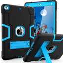 Cantis Case for ipad 9th Generation/ 8th Generation/ 7th Generation, Slim Heavy Duty Shockproof Rugged Protective Case with Built-in Stand for iPad 10.2 inch 2021/2020/2019, Black+Blue
