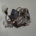 Solar Outdoor String Lights, 15FT G50 Patio Lights String Waterproof with 10 Warm White LED Shatterproof Bulbs, Perfect for Garden, Backyard, Pergola, Party, Cafe, Camping Decoration (15FT)