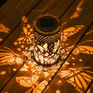 Butterfly Solar Lanterns Outdoor Waterproof, Mother's Day Birthday Christmas Gifts for Women Mom Grandma, Hanging Solar Lantern Decorative Lights for Garden Yard Patio Pathway Landscape