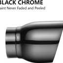 A-KARCK Double Wall Exhaust Tips Black Chrome 2.5" Inlet, Muffler Tip with Never Fading and Peeling Coating, 2.5" Inlet 3.5" Outlet 5" Long Resonator Exhaust Tip Welding-On
