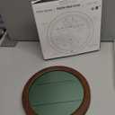 Digital Wall Clock with Date, Indoor Temperature, Auto-DST, Battery-Operated Digital Clock, 8 Inch Small Decorative Wood Wall Clock for Bedroom, Living Room, Kitchen, Office, Modern, Electric, Simple