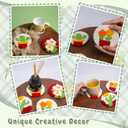 Teusicathe 10PCS Punch Needle Coaster Kit, for Beginners, Children and Adultspunch Needle Embroidery Kit, Includes Pattern, Tools, Yarn, Hoop, Instructions