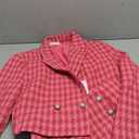 Cicy Bell Womens Cropped Tweed Blazer Sets 2 Piece Outfits and Mini Skirt Sets Business Casual Suits (Small, Bright Pink)