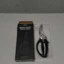 Heavy Duty Poultry Shears - Kitchen Scissors for Cutting Chicken, Poultry, Game, Meat - Chopping Vegetable - Spring Loaded (Black)