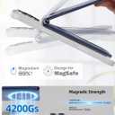 TopMade for Magsafe Wallet, Works with Apple Find My, 6 Card Holder with Adjustable Stand, Finder Tracker, RFID Blocking, Strongest Magnetic Wallet for iPhone 17/16/15/14/13/12 Series, Slim, Blue