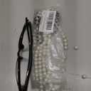 Old Lady Costume for Women Rhinestone Cat Eye Glasses Sunglass Chain Beaded Faux Pearl Necklace Costume accessories for Party (Black)