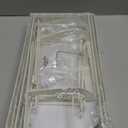 ShellKingdom Over The Toilet Storage Shelf, 3 Tier Toilet Paper Holder Stand Shelves, Punch-Free Bathroom Storage Rack with 2 Hooks, Small Space Organizers for Bathroom, Home, Countertop, White